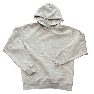 Strawberry Ecocycle Distressed Cotton Hoodie in Grey